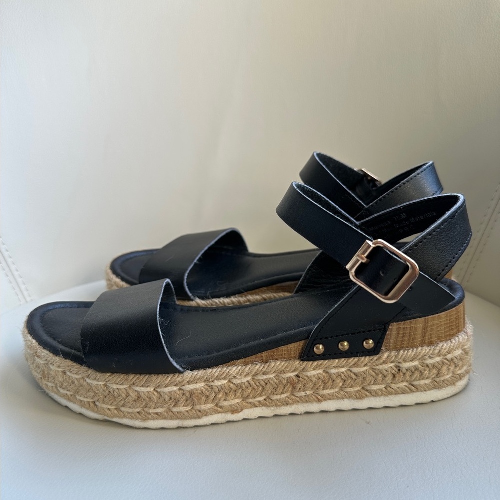 Cushionaire Melissa Platform Wedge Espadrille Sandals in Size 7.5 - Picture 12 of 13